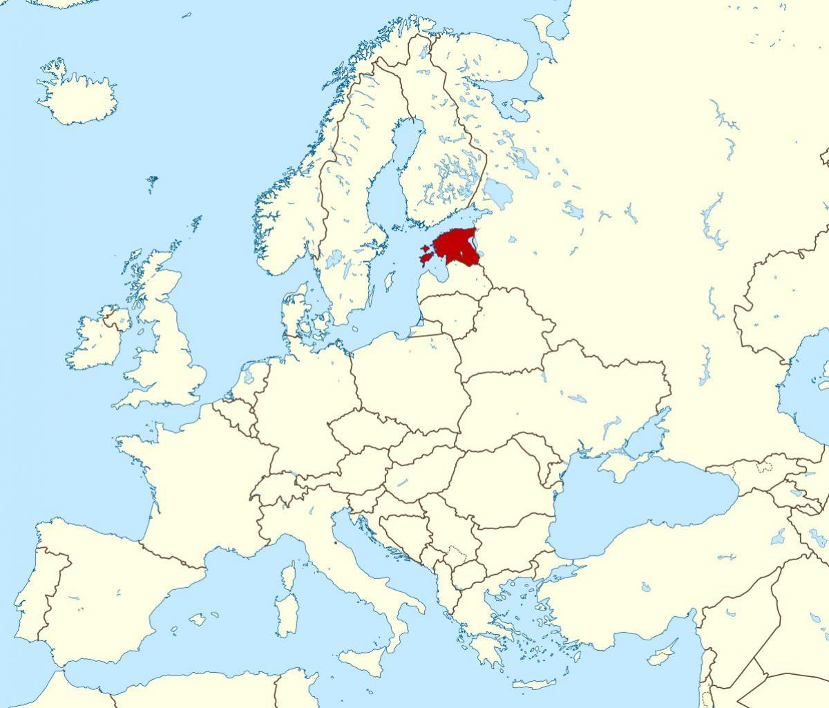 Estonija lokacijo na zemljevidu sveta