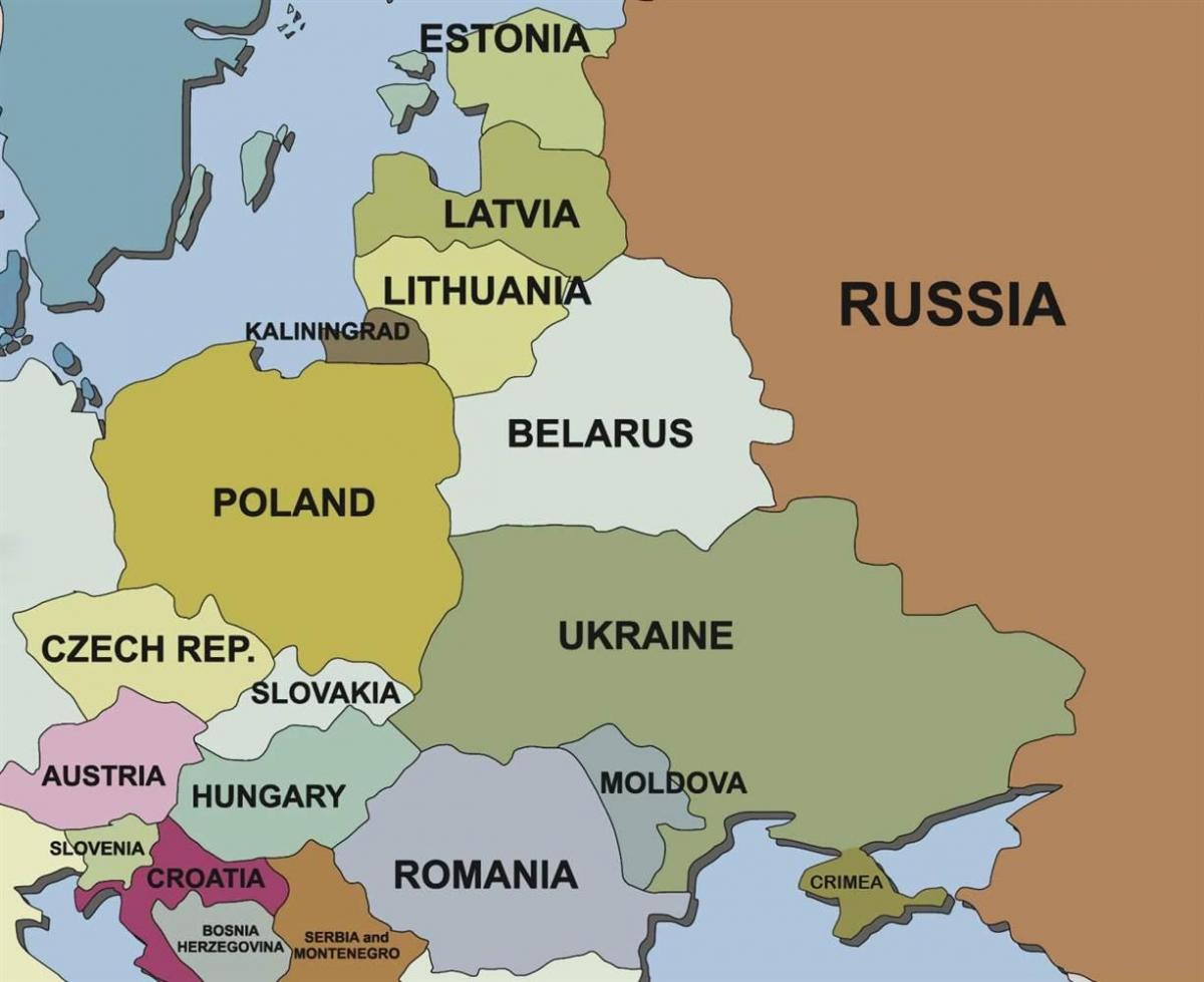 zemljevid zemljevid, Estoniji, sosednjih državah