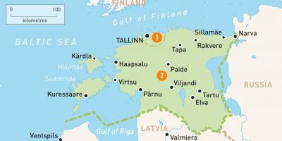 Zemljevid Estonija