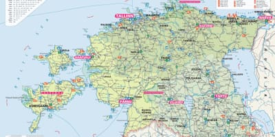 Turistična karta Estonija