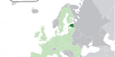 Estonija na zemljevid evrope